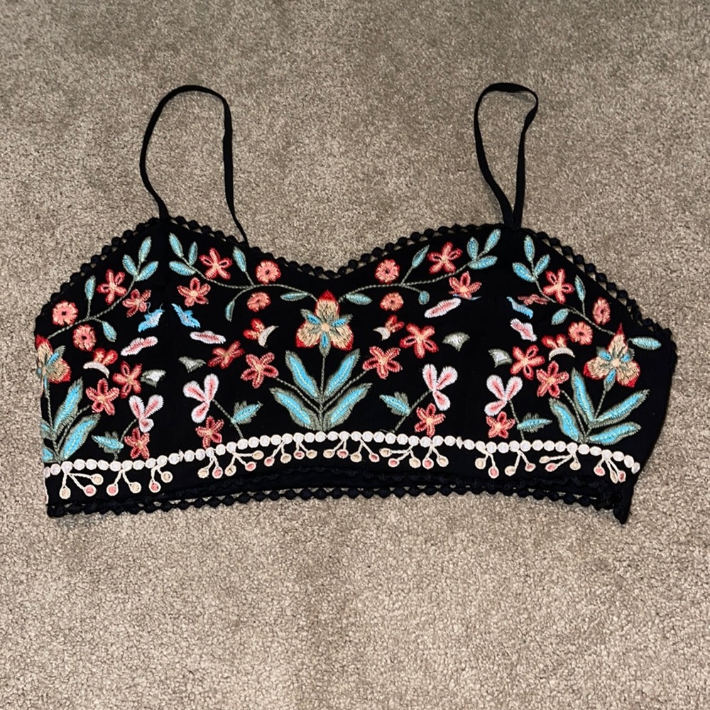 embroidered bralette